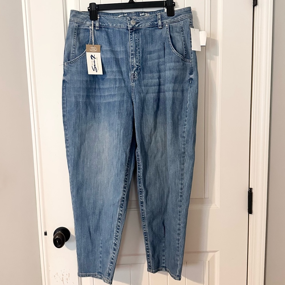 Seven7 limited edition high rise taper denim jeans women’s size 14 NWT
